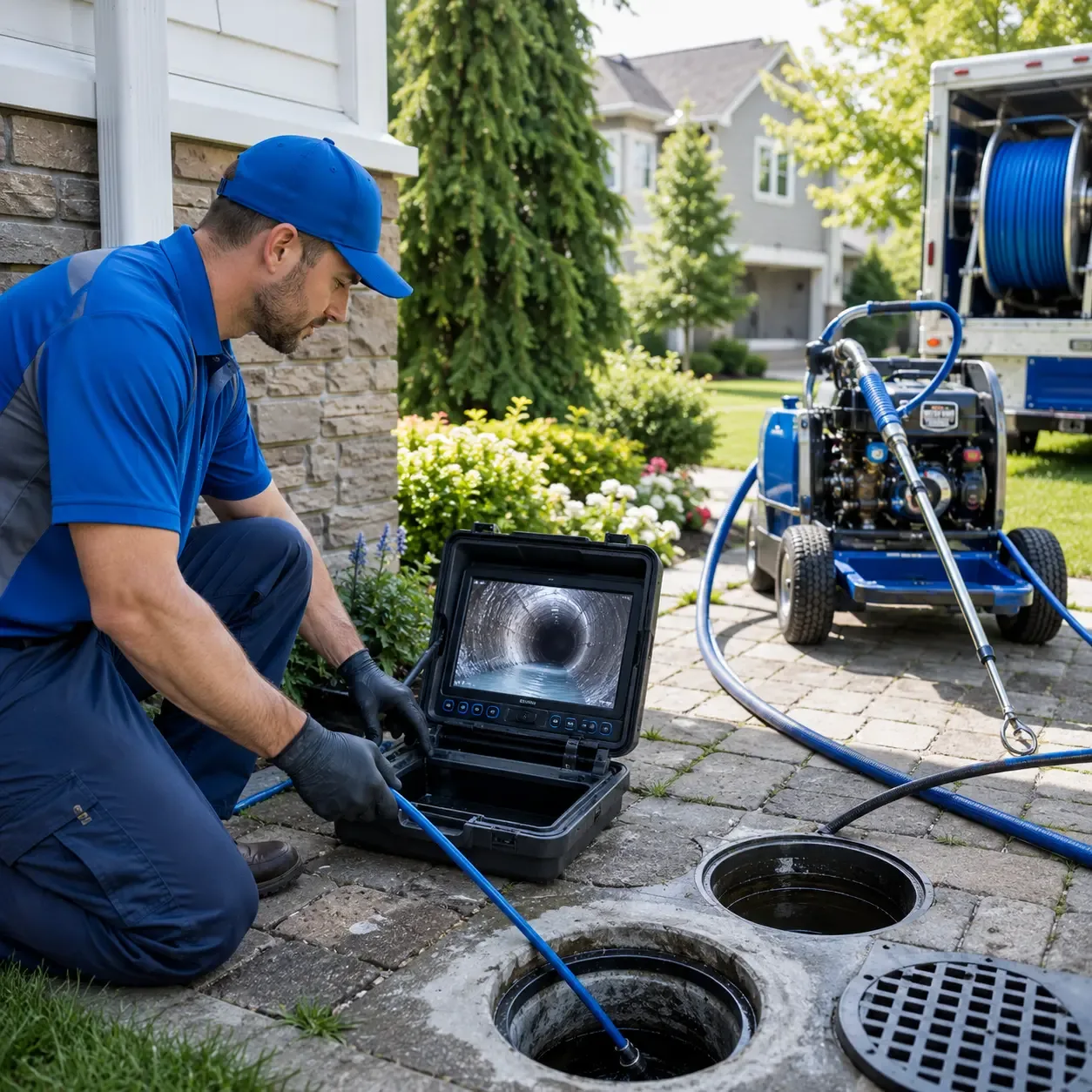Outdoor drain cleaning professionals serving Newcastle, ME